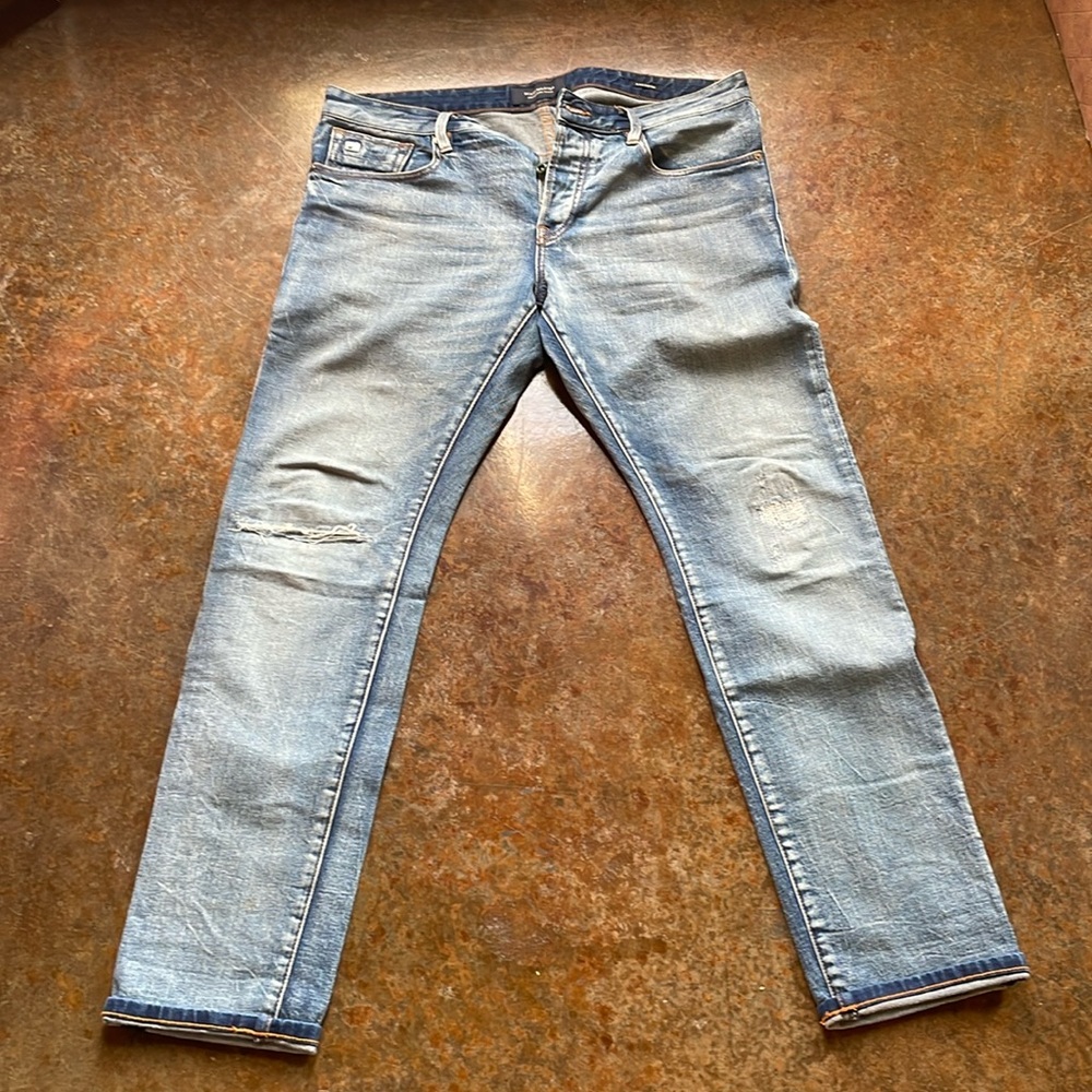 Scotch & Soda Ralston Blue Distressed Jeans W34 L32